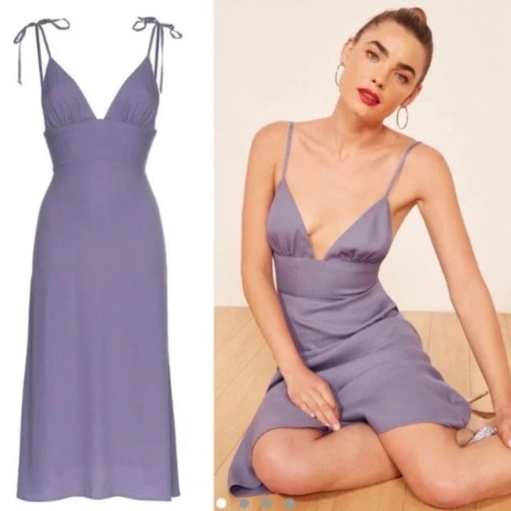 Reformation Talita Dress in Light Purple Orchid